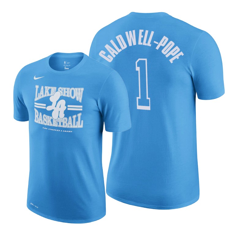 Men's Los Angeles Lakers Kentavious Caldwell-Pope #1 NBA 2020-21 City Edition Blue Basketball T-Shirt ZFR5883OV